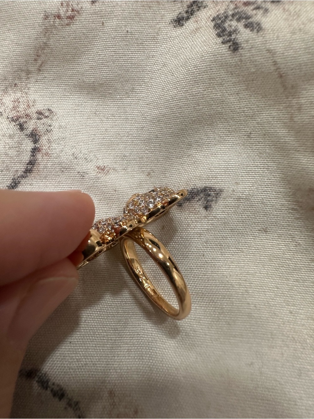 Gold and Silver Teddy Bear Ring size 9 - Picture 4 of 7